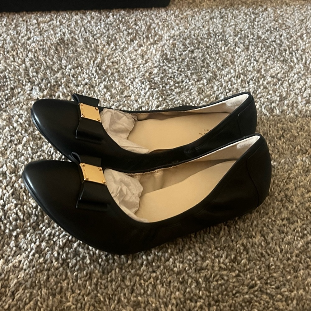 Black Cole Haan Tali Bow Ballet flats size 12